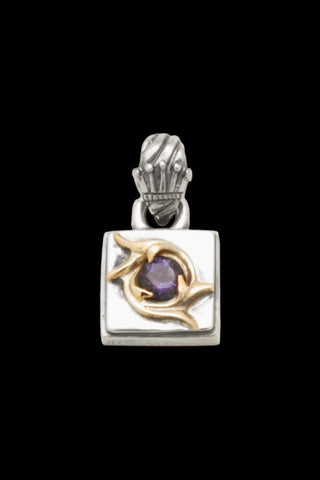 F.A.Lクラウンロゴキャンパスペンダント　K10アメジスト