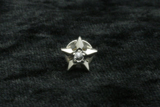ゴシックスターSピアス　CZクリア